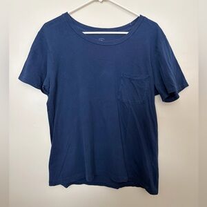 100% Cotton J. Crew Classic Navy Blue Short Sleeve Basic Tee